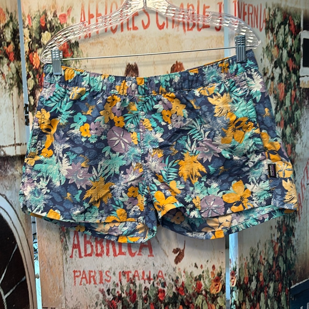 Patagonia Barely Baggies Short, Blue/Print, Size Large